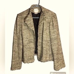 WORTHINGTON 100% silk open front blazer